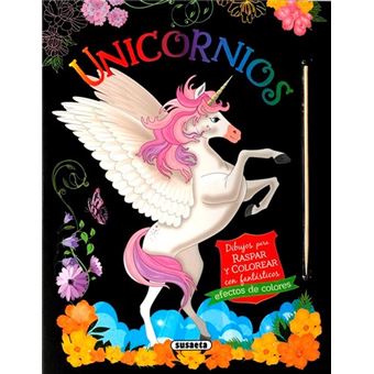 Unicornios-dibujos para raspar y co