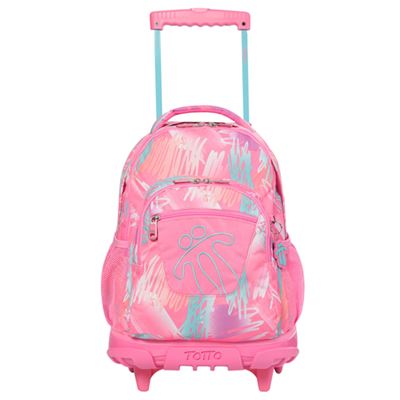 Mochila Totto rue bomper renglones pastel