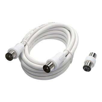 Cable de antena coaxial Temium Blanco 2 m - Cables y Conectores - Los  mejores precios