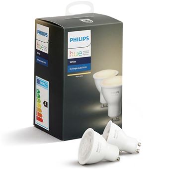 Pack 2 bombillas LED inteligente Philips Hue White 5W GU10