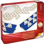 Juego de mesa dominó triangular metal box