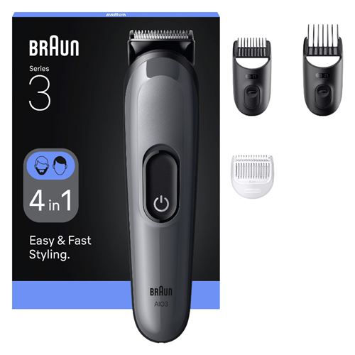 Afeitadora Multifunción Braun Aio3500 4 En 1 Series 3 Easyr & Fast Styling