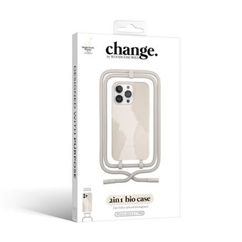 Funda con cuerda Wood Change Case Degradado Blanco para iPhone 13 Pro -  Funda para teléfono móvil