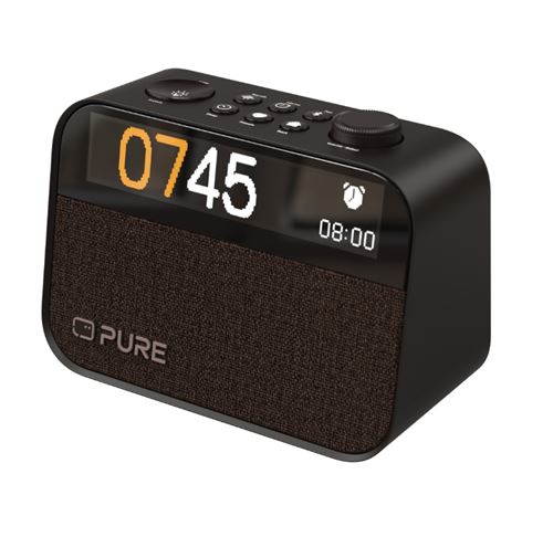 Radio Reloj Despertador Pure Moment Coffee Negro