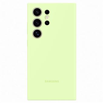 Funda de silicona Samsung verde para Galaxy S24 Ultra - Funda para teléfono  móvil