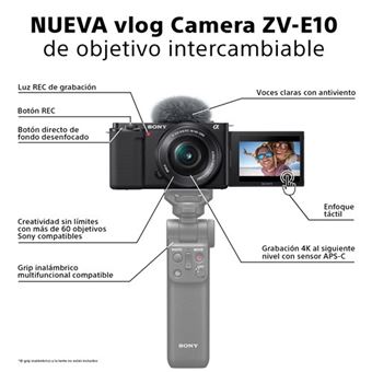 Cámara EVIL Vlog Sony Alpha ZV-E10 + 16-50 mm - Cámaras EVIL - Compra al  mejor precio