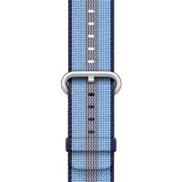Correa Apple Watch Band Nailon trenzado de rayas Azul noche (38 mm)