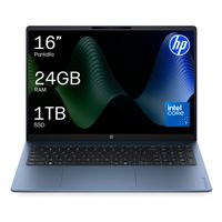 Ordenador portátil HP OmniBook 3 16-bu0053ns, Intel Core 7-150U, 24GB RAM, 1TB SSD, Intel Graphics, Windows 11 Home, 16" LED Azul