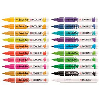Rotuladores Royal Talens Ecoline Brush Pen Pack de 15