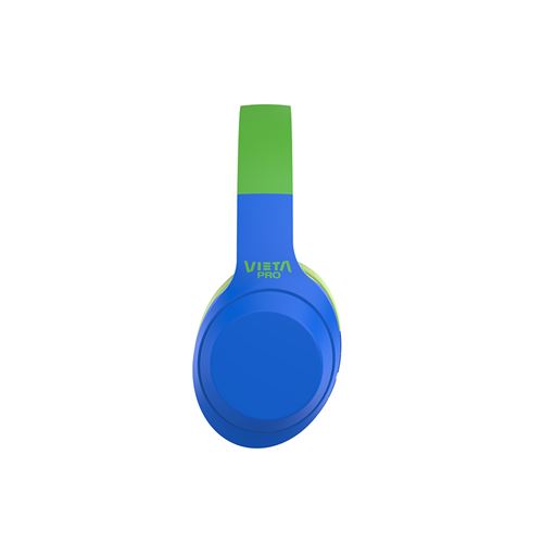 Auriculares infantiles - Vieta Pro Kids, De diadema, Bluetooth, Hasta 15  horas, Micrófono, Verde y Azul