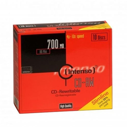 Pack Intenso 10 Cd-rw 700mb 52x