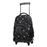 Mochila escolar Totto con ruedas renglones naves espaciales_1