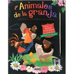 Animales de la granja. Dibujos para raspar y colorear