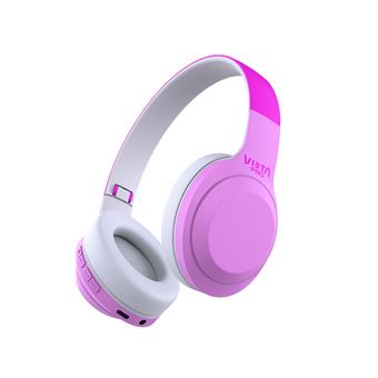 Auriculares Bluetooth infantiles Vieta Pro Kids 2 Blanco/Rosa - Auriculares  Bluetooth - Los mejores precios