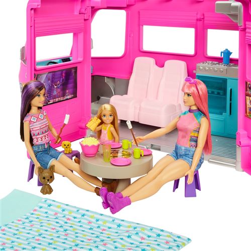 Barbie Supercaravana Dreamcamper 2022 Coche para muñecas con