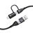 Cable de carga y transferencia de datos 4 en 1 Subblim Top 60W USB-A/C-C/Lightning 1,2m Negro