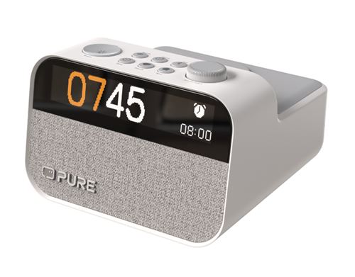 Radio Despertador Con Carga Inalámbrica Pure Moment Charge Cotton Blanco