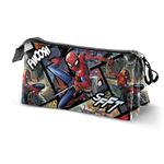 Estuche Portatodo Triple Marvel Spiderman Panels Multicolor