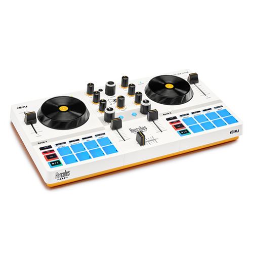 Mesa De Mezclas Portátil Hercules Djcontrol Mix Ultra Blanco