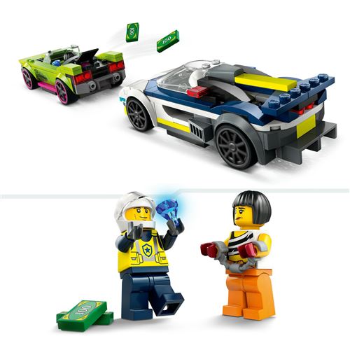 LEGO City 60415 Coche de Policía y Potente Deportivo Lego