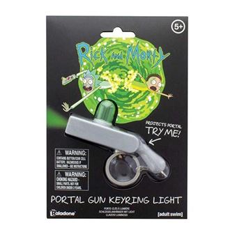 Llavero con luz Paladone - Rick & Morty portal gun, gris - 1