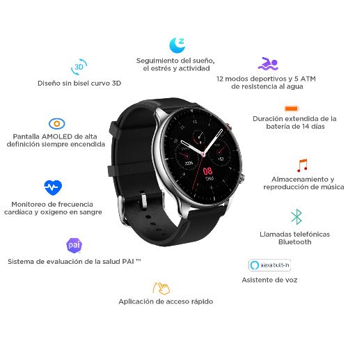 Smartwatch Amazfit GTR 2 Classic 46 mm Negro - Reloj conectado - Comprar al  mejor precio | Fnac