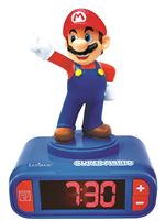 Despertador - Lexibook Super Mario, Digital 3D y Efectos Sonoros, Pantalla LCD, Multicolor