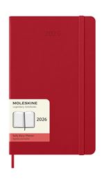 Agenda Moleskine 2026 Diaria Large Rojo Escarlata Tapa Dura