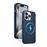 Funda magnética 4-ok Magsafe Azul + Protector de vidrio templado para iPhone 15 Pro Max