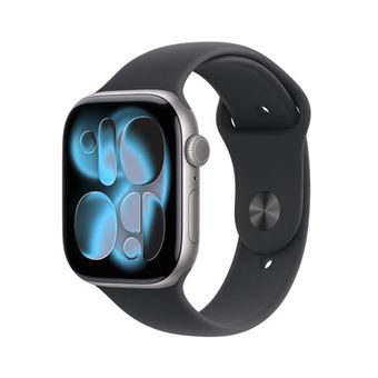 Apple Watch Series 11 GPS 46mm Caja Aluminio Gris espacial y Correa Deportiva Negro - Talla M/L