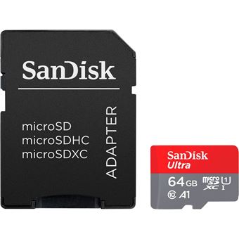 Tarjeta de memoria Micro SDXC Sandisk 64GB + Adaptador SD