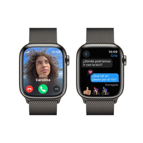 Apple Watch S9 LTE 41mm Caja de acero inoxidable Grafito y correa