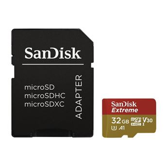 Tarjeta de memoria Sandisk Extreme microSDHC 32 GB + Adaptador SD Kit
