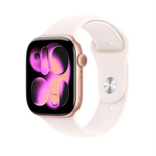 Apple Watch Series 11 Gps 46mm Caja Aluminio Oro Rosa Y Correa Deportiva Rosa Rubor - Talla S/m