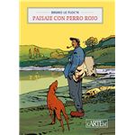 Paisaje con perro rojo