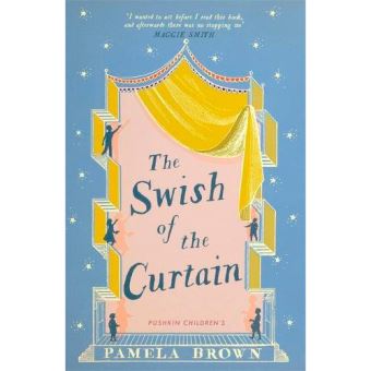 The swish of the curtain-blue door