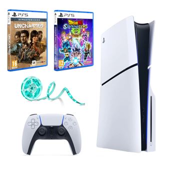 Consola PS5 Slim 1TB + Dragon Ball Sparking Zero + Uncharted