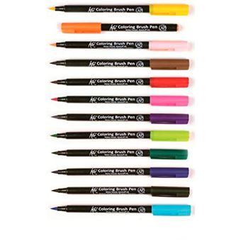 Rotuladores acuarelables punta pincel Koi Sakura multicolor - Fieltro - Los  mejores precios