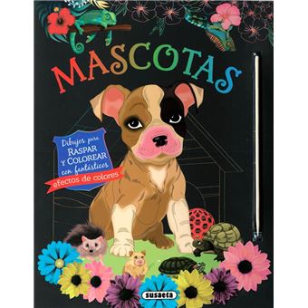 Mascotas. Dibujos para raspar y colorear