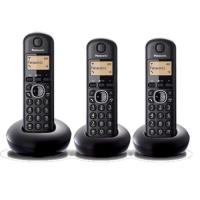 Teléfono inalámbrico Panasonic KX-TGB213SPB trío negro Dect