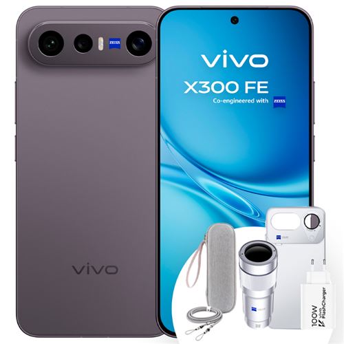 Móvil - vivo Bundle X300 FE, Luxe Black, 512 GB, 12 GB RAM, 6.31" AMOLED, Snapdragon® 8 Gen 5 Mobile, 6500 mAh