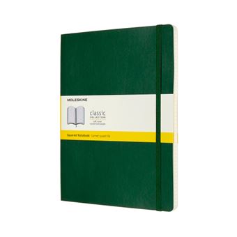 Cuaderno Moleskine Classic XL cuadros tapa blanda verde mirto
