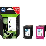 Cartuchos de tinta HP 301 Negro/Tri-color Pack - Exclusivo web 
