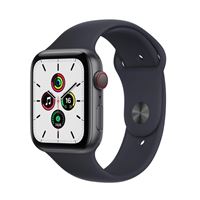 Apple Watch SE 44 mm LTE Caja de aluminio en Gris espacial y correa deportiva Medianoche