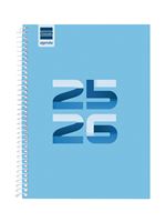 Agenda Escolar Finocam Cool Curso 2025-2026 4º-155x212 Mm Semana Vista Horizontal Azul Español