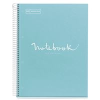 Libreta Miquelrius A4 azul punteado cuaderno notebook emotions 1 franja de color 80 hojas rayadas dots papel 90 g 4