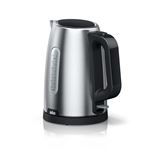 Hervidor de agua Braun PurShine WK1500BK, 2200 W, 1.7 l, Base Giratoria 360°, Apagado Automático, Gris y Negro