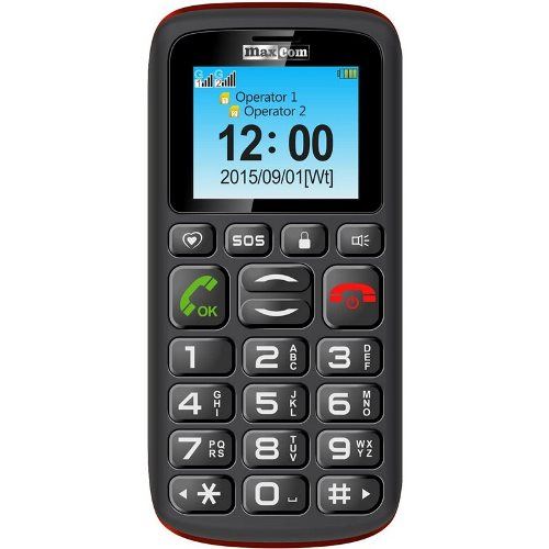 Teléfono móvil Maxcom Confort MM428 Negro/Rojo