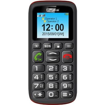 Teléfono móvil Maxcom Confort MM428 Negro/Rojo