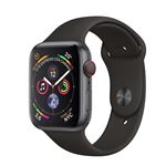 Apple Watch S4 44mm LTE Caja de aluminio en gris espacial y correa deportiva Negra